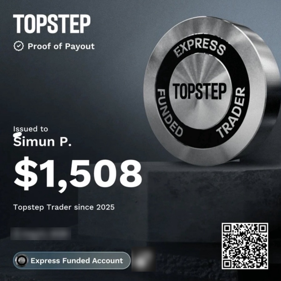 Topstep proof of payout, $1,508